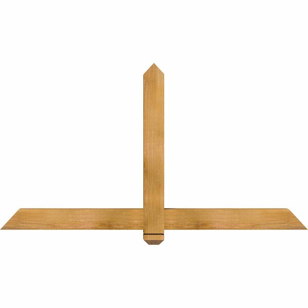 Ekena Millwork Eugene Rough Sawn Timber Gable Bracket, Western Red Cedar, 60"W x 32"H x 4"D x 4"F, 13/12 Pitch GBW060X32X0404EUG00RWR - main